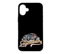 Quirky Cartoon Oldtimer Hot Rod Rockabilly Be Legendary Case for iPhone 16 Plus