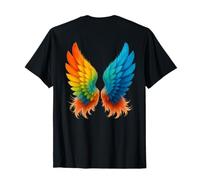Quirky Colorful Balloon Angel Wings Realistic Furry Glossy T-Shirt