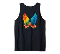 Quirky Colorful Balloon Angel Wings Realistic Furry Glossy Tank Top