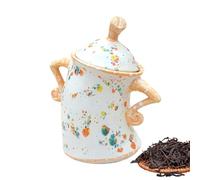Quirky Crock - Bold Pot for Sweets | Hand-Painted Ceramic Feel with Sculpted Arm & Removable Top for Offices, Studies, Bathrooms and Lounges
