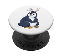 Quirky Cute Penguin Rabbit Fusion Character PopSockets Adhesive PopGrip