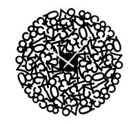 Quirky Design Numbers Wall Clock, Black