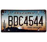 Quirky Door Sticker Arizona BDC4544 Retro Auto License Plate Coffee/Tea Motifs Pet/Cat Lover Themes for Garden,Homeowners,Office,Retro Advertising Fans M