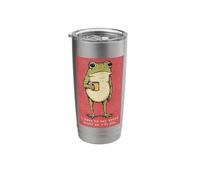 Quirky Frog Coffee Weird Stuff Sarcastic Humor Stainless Steel Insulated Tumbler