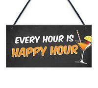 Quirky Home Bar Sign EVERY HOUR IS HAPPY HOUR Garden Shed Pub Sign Alcohol Gift