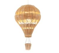 Quirky Hot Air Balloon Natural Rattan Easy Fit Ceiling Pendant Lighting Shade| 42cm x 25cm | Fun and Modern Design by Happy Homewares