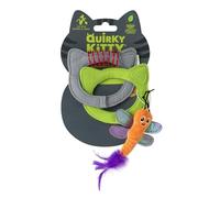Quirky Kitty Kitty Connects Catnip Links Felt Rings Cat Toy| Modular Linkable Cat Toy Set with Plush Dragonfly & Spring | Interactive Catnip Play for Endless Fun