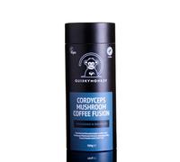Quirky Monkey - 'Grounded & Rounded' - Ground Arabica Coffee with Cordyceps Mushroom Fusion - Energy, Stamina - with Ashwagandha, Maca, Cacao, C8 MCT Oil - Rainforest Alliance Certified - 150g Tube