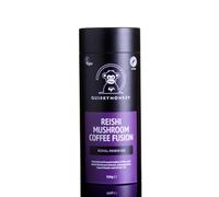 Quirky Monkey - 'Royal Reishi Me' - Ground Arabica Coffee with Reishi Mushroom Fusion - Calm, Immunity - with Ashwagandha, Maca, Cacao, C8 MCT Oil - Rainforest Alliance Certified - 150g Tube