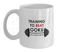 Quirky Printz Novelty DBZ Dragonball Z Training to Beat Goku... Or At Least Krillin Gift Slogan Mug SK143