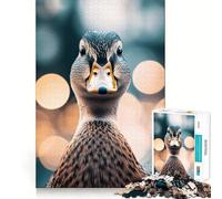 Quirky Quack - Duck with A Curious Gaze Jigsaw Puzzles 1000 Piece for Teenagers Logic Ability Toy Relaxing Fun Accurate Cut Artistic Gift (50x75cm)