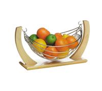 Quirky Rubberwood Fruit Hammock, Functional Design Wooden Fruit Hammock, Wooden Frame Fruit Hammock