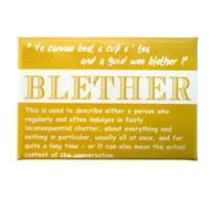 Quirky Scottish Doric Dialect Phrase Fridge Magnet - Blether