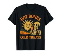 Quirky Skeleton Retro Desert Vibes Funny Summer Dark Humor T-Shirt