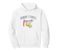 Quirky Upside Down Cat "Nobody's Purfect" Pullover Hoodie