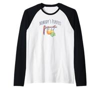 Quirky Upside Down Cat Nobody's Purfect Raglan Baseball Tee
