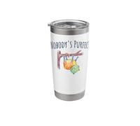 Quirky Upside Down Cat Nobody's Purfect Stainless Steel Insulated Tumbler