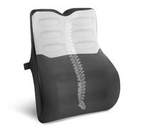 Quirlig Car Lumbar Cushion, Lumbar Support Cushion, Memory Foam Ergonomic Back Cushion for Office Chair, Grey