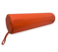 QUIRUMED 55 x 15 cm Orange Faux Leather Foam Filled Yoga Fitness Massage Roller Cushion