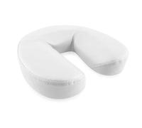 QUIRUMED Face Cushion, Horseshoe Shape, 29 x 27 x 7 cm, colour White, Foam padding, for Yoga, Fitness, Massage