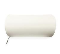 QUIRUMED Roller Cushion, 55 x 30 cm, White, Faux Leather, Foam Filling, Yoga, Fitness, Massage