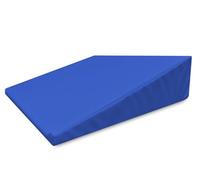 Quirumed Wedge Cushion, Measures 40 x 50 x 13 cm, Colour Blue, Ergonomic, Leatherette, Flexible padding, Massage Cushion, Physiotherapy, Back Support, Back Support