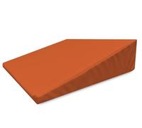 Quirumed Wedge Cushion, Measures 40 x 50 x 13 cm, Colour Orange, Ergonomic, Leatherette, Flexible padding, Massage Cushion, Physiotherapy, Back Support, Back Support
