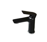 Quirxio Black and Chrome Pink Love Color Brass Bathroom Faucet: Single Handle Hot-Cold Basin Sink Water Tap(Black and Chrome)