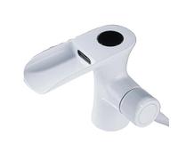 Quirxio Black Smart LED Digital Bathroom Basin Faucet - Brass Mixer Tap with Temperature Display, Modern Deck-Mounted Design(B)