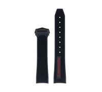 Quirxio For Omega Speedmaster Moonwatch 300 AT150 PLANET OCEAN 600 Watch Strap 20mm To 21mm Crocodile Leather Strap For Men's And Women's(Black Red 7,20mm)