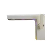 Quirxio Matte Black Mirror Waterfall Basin Faucet, Intelligent Digital Display Deck-Mounted Mixer Tap(C)