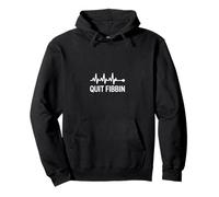 Quit Fibbin Funny EKG Heartbeat Saying Medical Humor Pullover Hoodie