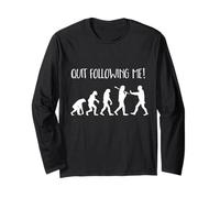 Quit Following Me! Funny Evolution of The Human Race, Earth Long Sleeve T-Shirt