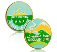 Quit Smoking Recovery Coin, Breathless Sobriety Coin - Anxiety Healing Medals, Anti Smoking, Inspirational Gifts for Men and Women