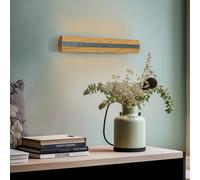 Quitani Elis LED wall light, oak/black