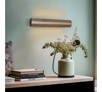Quitani Elis LED wall light, walnut/nickel