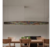 Quitani LED hanging light Persida, 148 cm, impact metal, gold