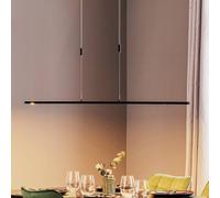 Quitani LED hanging light Tolu, black, length 178 cm