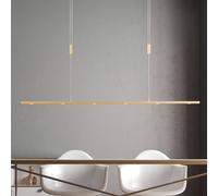 Quitani LED hanging light Tolu, length 119 cm, brass