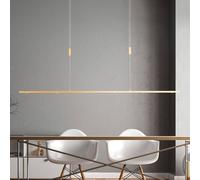 Quitani LED hanging light Tolu, length 139 cm, brass