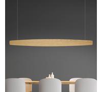 Quitani LED pendant light Persida, 148 cm, oak, 2,700 K