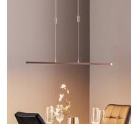 Quitani LED pendant light Tolu, nickel, length 118 cm