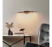 Quitani LED wall lamp Tolu, black, width 45 cm