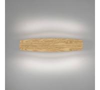 Quitani LED wall light Persida, 48 cm long, oak, 2,700 K