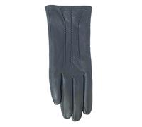 Quivano Womens Leather Gloves With 3 Stripe Detail - Large - 8 - Stone Grey