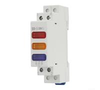 QuivyLivy 230V DIN Rail Mount LED Signal Lamp - Pilot Light for Electrical Panels, Industrial Control Indicator & Power Status Light, White(Yellow sku)(Red+Yellow+Blue)