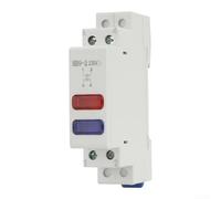 QuivyLivy 230V DIN Rail Mount LED Signal Lamp - Pilot Light for Electrical Panels, Industrial Control Indicator & Power Status Light, White(Yellow sku)(Red+Blue)