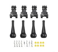 QuivyLivy 24x 2 Pin AMP Tyco Fuel Injector Connector With Silicone | DJ7023-3.5-21 Harness, Silicone Rubber Boot, Waterproof Electrical Seal, Automotive Wiring Repair, Engine Sensor