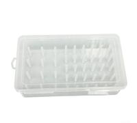 QuivyLivy 42 Reel Sewing Thread Storage Box, Transparent Plastic Organizer Case For Bobbins Needles Embroidery Tools(White)