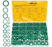 QuivyLivy 485pc Car Air Con O Ring Kit Nitrile Rubber Gaskets Green | Nitrile Rubber Gaskets Green, Water Pipe Sealing Rings, Universal- Car O Rings 485pc, High Temp- Oil Resistant Seals,